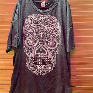 Jerzees Sugar Skull Dark Gray 3XL T-Shirt